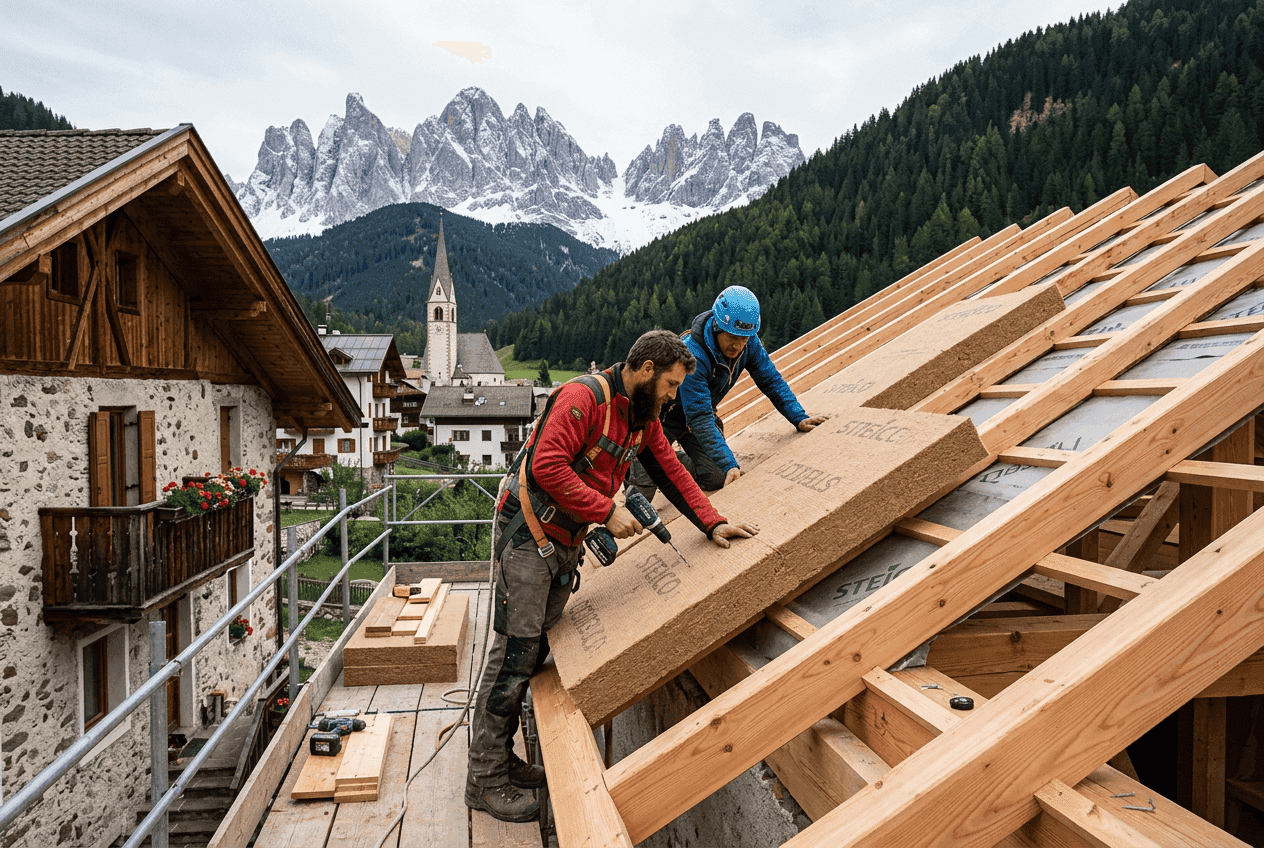 Isolamento del Tetto in Legno in Trentino: Materiali, Stratigrafia e Comfort Tutto l'Anno
